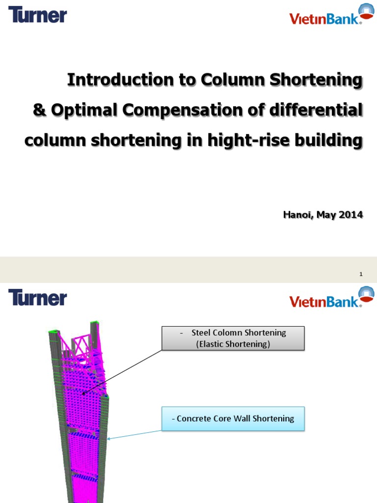 Column Shortening in High-Rise Buildings | PDF