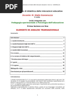 Elementi Analisi Transazionale V Ciclo