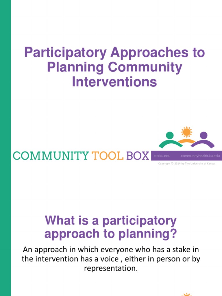 Participatory Approaches To Planning Community Interventions | PDF