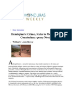 Hemispheric Crime, Risks to Mexico and Counterinsurgency Needs