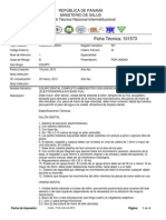 Ficha Técnica: 101573: República de Panamá Ministerio de Salud Comité Técnico Nacional Interinstitucional