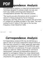 Correspondence Analysis: Sunday, 22 June 2014 8:40 AM