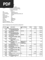 Account Statement From 2 Nov 2013 To 6 Mar 2014: TXN Date Value Date Description Ref No./Cheque No. Debit Credit Balance