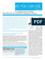 Optimizarea Sanatatii Prin Nutritie in Toate Fazele Vietii