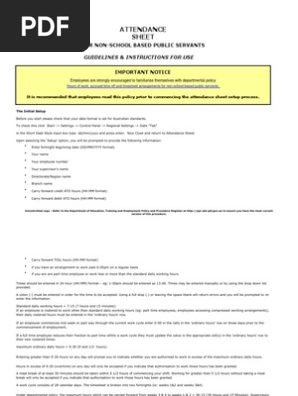 Attendance Sheet