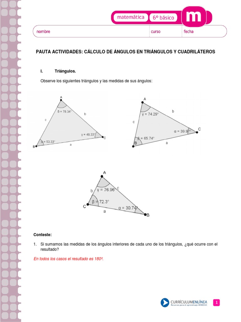 Cálculo de Ángulos en Triángulos y Cuadriláteros