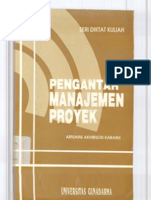 Manajemen proyek konstruksi ervianto pdf