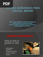 1 Tecnica Quirurgica Para Cirugia Menor