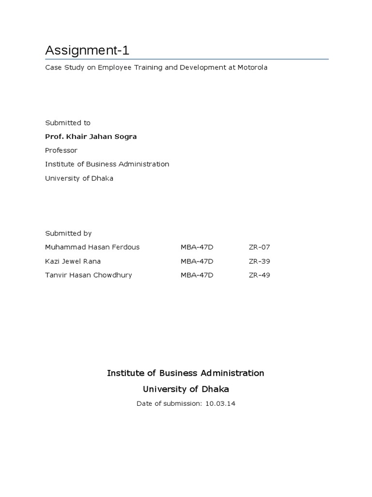 A Comprehensive Analysis of Motorola's Pioneering Employee Training and