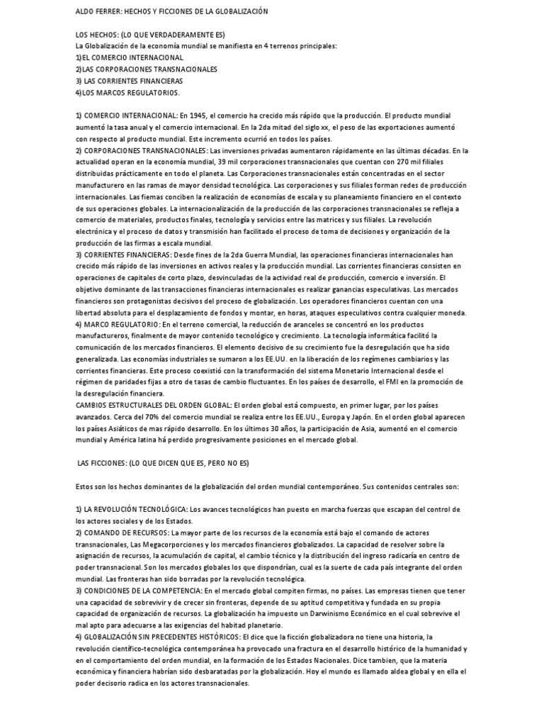 Aldo Ferrer Historia De La Globalizacion Pdf Aldo Ferrer Historia De La Globalizacion Pdf