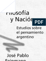 Filosofia y Nacion - Feinmann Jose Pablo