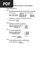 Differential Cost Analysis Examples