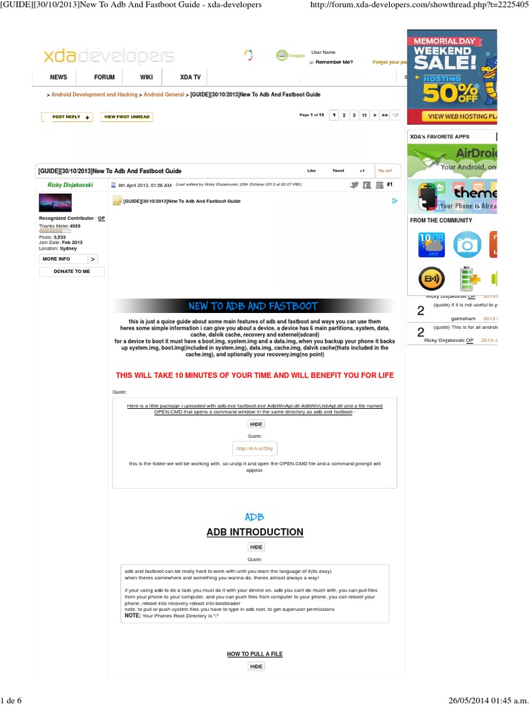 (GUIDE) (30!10!2013) New To Adb and Fastboot Guide - Xda-Developers ...