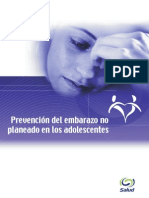 Prevención Del Embarazo No Planeado en Los Adolescentes. SSa (2002)