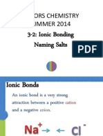 3-2 Ionic Bonding and Naming Salts Slides