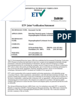 ETV Joint Verification Statement: U.S. Environmental Protection Agency