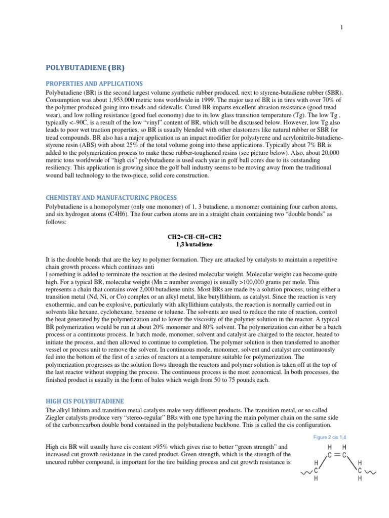 Polybutadiene Rubber Polymers Manmade Materials