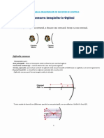 Fizica Optica Cheet Sheet - Formarea Imaginilor in Oglinzi Si Lentile