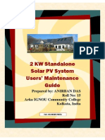 2 KW Standalone Solar PV System Users' Maintenance Guide