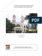 Simplification of Building License Process: An Initiative by Mysore City Corporation. Documented by - Rohit Nadkarni, Hijam Eskoni Devi (Sept 2007)