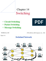 Switching: - Circuit Switching - Packet Switching - Message Switching