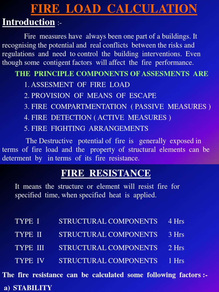 FIRE LOAD Calculation | PDF
