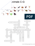 Crossword Animals PDF