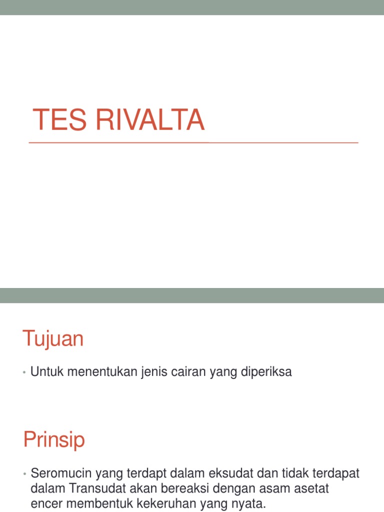 Uji Rivalta untuk Cairan Pleura | PDF | Memasak, Makanan, & Anggur
