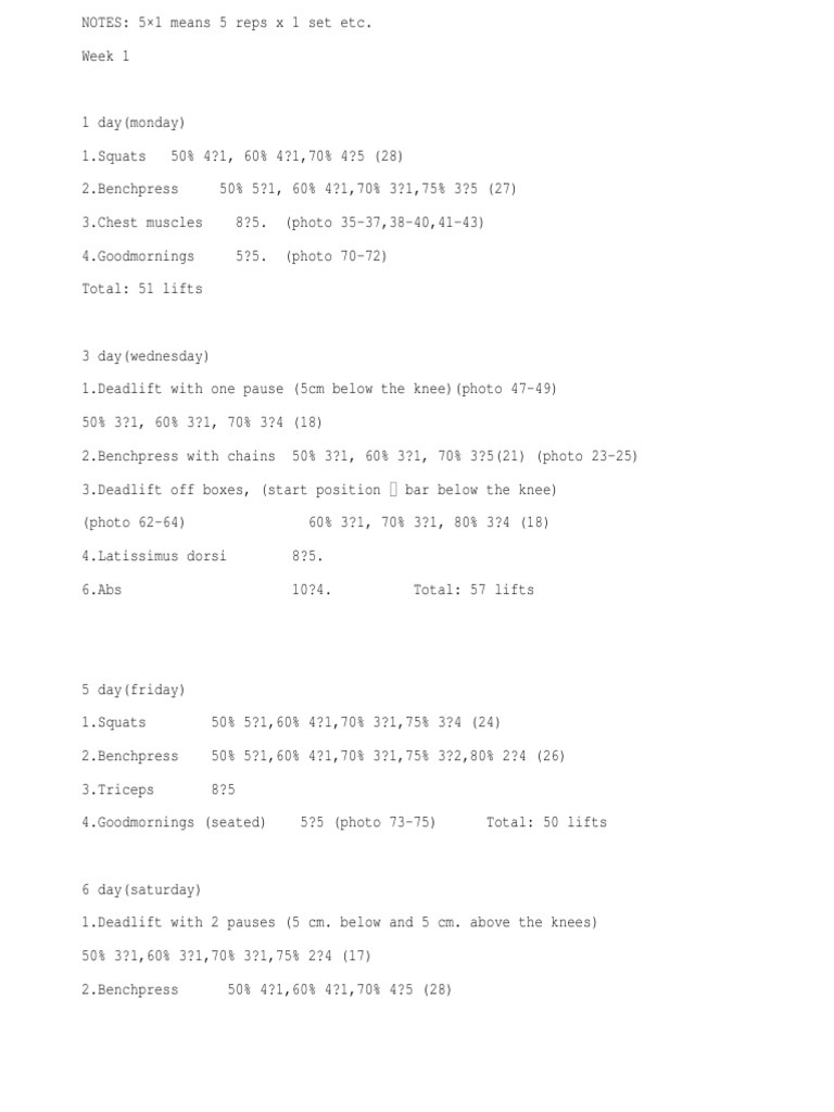 Sheiko Universal Appropriate Program | PDF | Athletic Sports ...