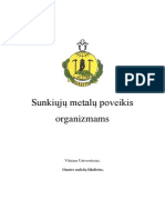 Sunkiųjų Metalų Poveikis Organizmams