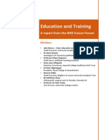 Education and Training: A Report From The NHS Future Forum