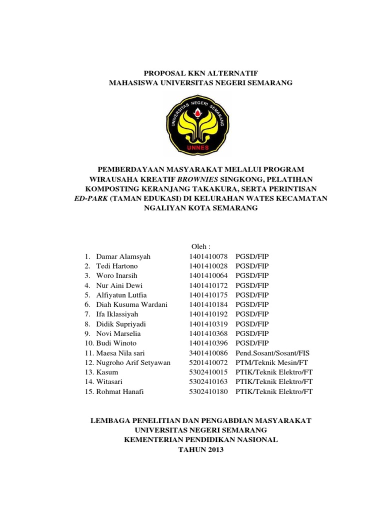 Contoh Proposal KKN Contoh Proposal KKN