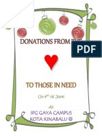 Donations From The: To Those in Need