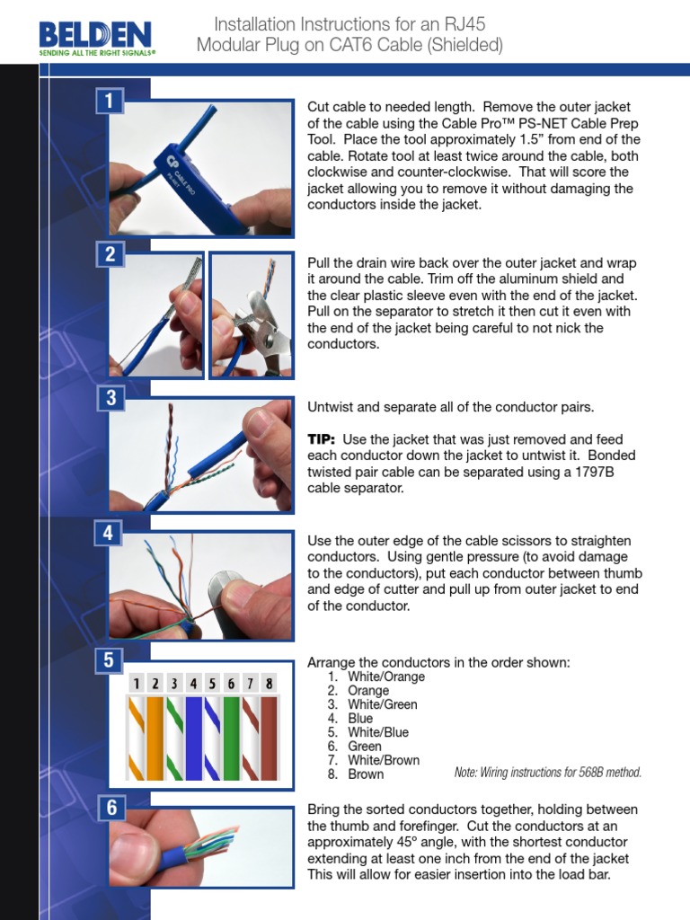 RJ45-Installation CAT6 Shielded | PDF