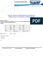 STA301- Statistics and Probability Solved 301