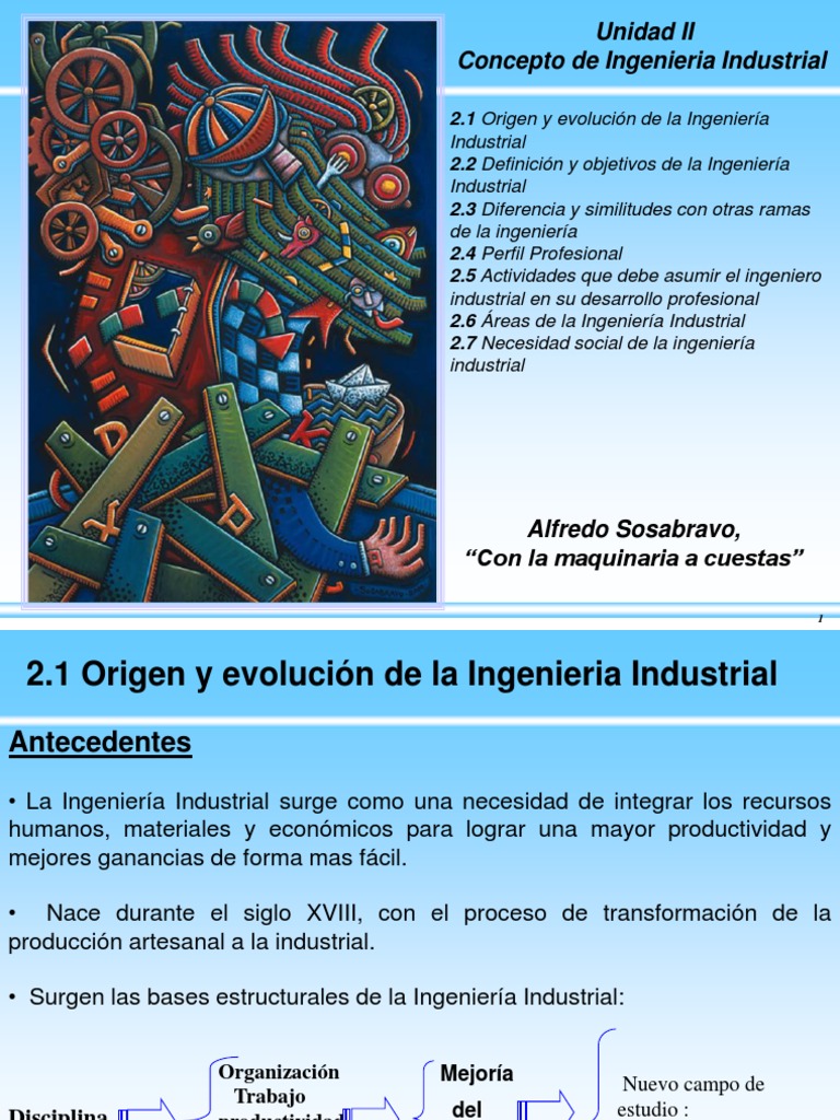 Análisis del origen y evolución de la Ingeniería Industrial y sus