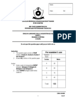 Answer Scheme For Form 2 English Mid-Year 2014 Examination