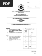 Form 2 English Mid-year 2014 Examination (PT3 Formatted 