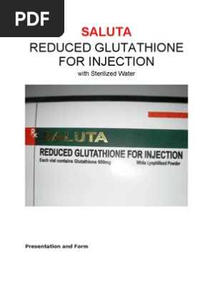 saluta reduced glutathione iv Injections, 200mg/mL Saluta 1800Mg Glutathione Injections |