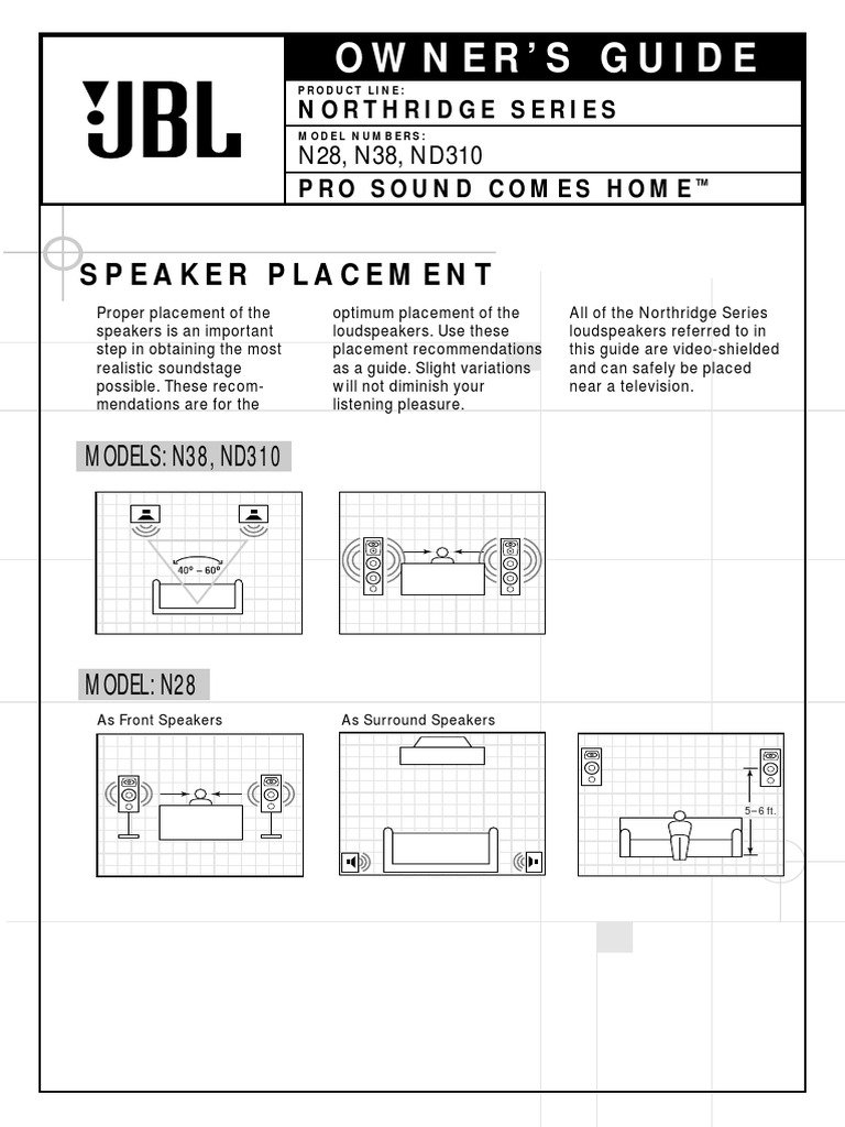 N38 Speaker Manual PDF Loudspeaker Sound Production Technology