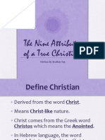 9 Attributes of a  True Christian 