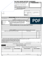 Child Abuse Clearance Form