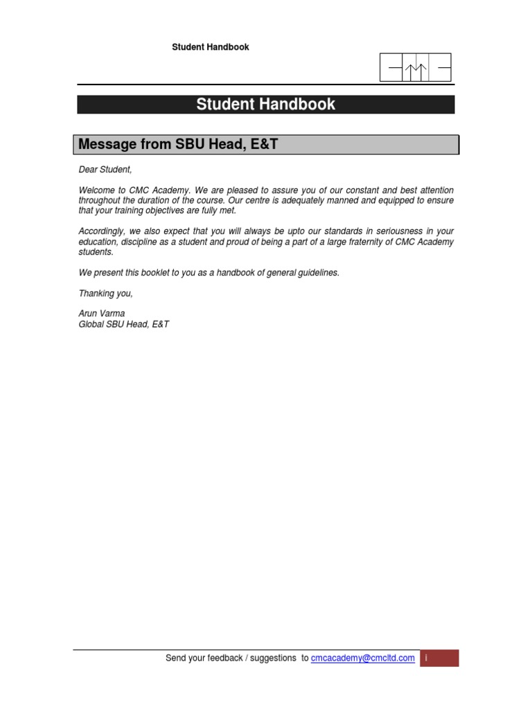 Student Hand-Book 04122012 | PDF | Final Examination | Fee