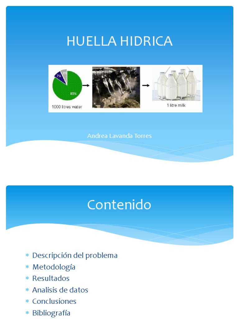 Ejemplos de Huella Hídrica | PDF | Uso del agua | Agua