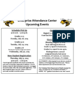 Enterprise Attendance Center Upcoming Events: Schedule Pick Up Open House