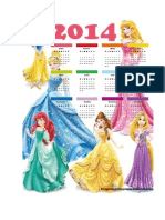 Calendario Princesas 2014