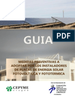 Medidas preventivas para instaladores de placas solares