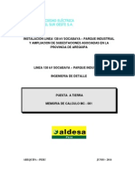 PUESTA A TIERRA - Memoria de Calculo MC-001 PDF