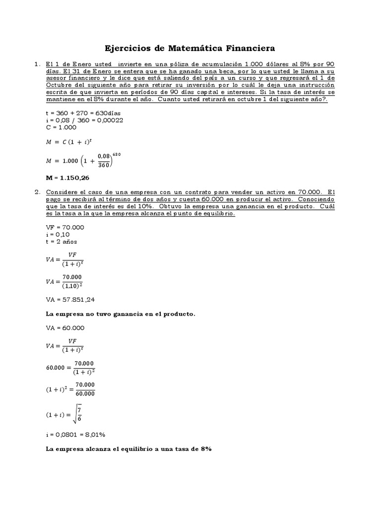 Mate Financiera | PDF | Tasas de interés | Jubilación