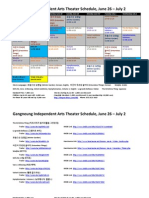 Gangneung Independent Arts Theater Schedule, June 26 - July 2